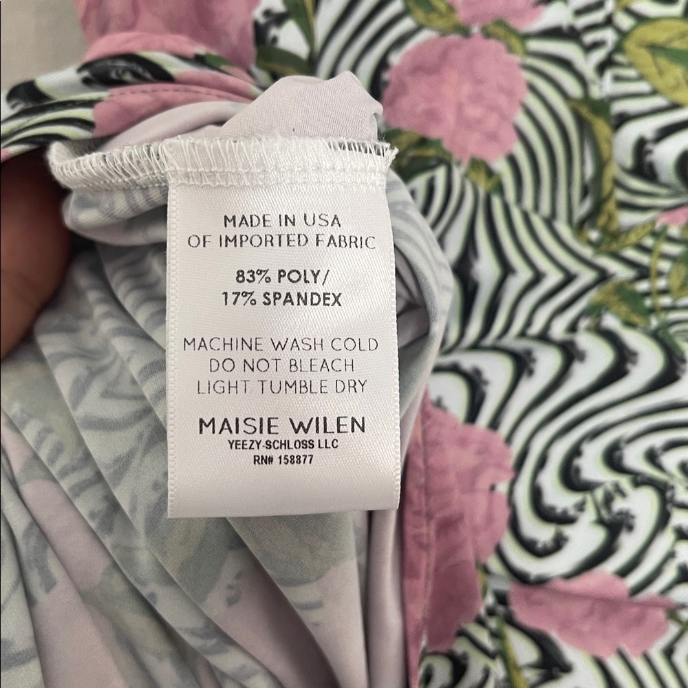 MAISIE WILEN Ruched Orbit City Floral Printed Stretch-jersey Mini Dress Small - Picture 7 of 7